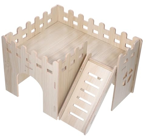 Warmhm Maisons pour Hamsters en Bois Massif, Cachette Naturelle Lisse, Taille Moyenne, Maison De Repos pour Petits Rongeurs, Adaptée Aux Hamsters, Cochons d'Inde Et Hérissons