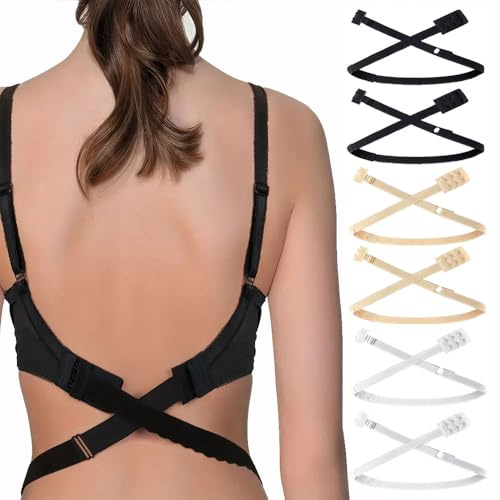 XFSRG 6 Pezzi Estensore Reggiseno Regolabile Allunga Reggiseno Perfetta Prolunga per Abiti da Sera Abiti con Schiena Scoperta Abiti Lunghi