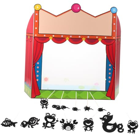 ZUNOXAZ Schattenpuppen Bastelset mit Bühne für Kreatives Puppentheater DIY Handpuppen Kit Fördert Teamwork und Kulturelle Bildung Geeignet für Kindergarten und Familien Spielspaß