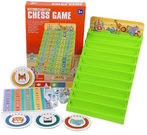 Pedagogiskt Tärningsspel,Nummer och Mattespel med Djur Damspel Set - Strategispel för Klassrum Flickor Pojkar Födelsedag Utbildning Underhållning