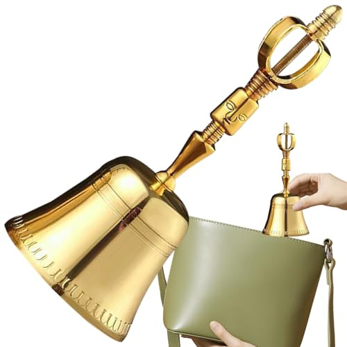 Läuteglocke Klingel-Jingle-Ritualinstrument | Meditationsglocke aus Messing Für Meditation Tempel Kirche Hochzeit Weihnachten Abendessen Zuhause Klassenzimmer Schule