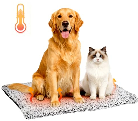 Matame Selbstheizende Katzendecke,Heizmatte für Katzen und Hunde,Wärmedecke für Ohne Strom Katzen Bett,Waschbare Wärmematte Dick und Weiche (S)