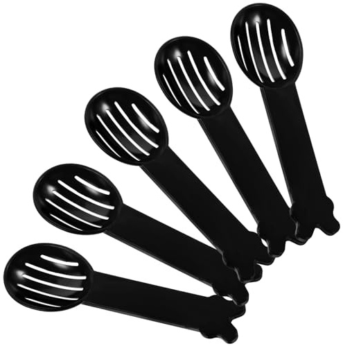 TOYANDONA Utensilios para Baño de Hámster Cucharas Coladoras 5 Piezas Color Aleatorio Herramienta para Arena y Mantenimiento de Mascotas Pequeñas