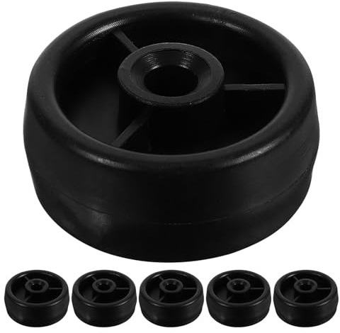 HEMOTON 6 Ruedas de Rodillo de Plástico para Gimnasio, Accesorio de Repuesto 4,6 Cm para Bicicletas Estáticas y Cintas de Correr, Rodamiento Silencioso para Equipos de Fitness en