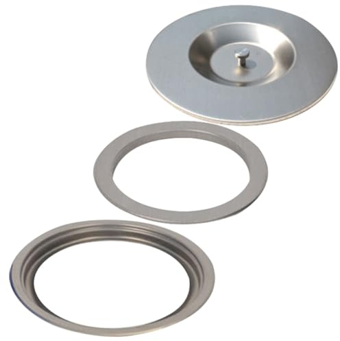 WOFASHPURET Tapa Redonda de Acero Inoxidable para Cubo de Basura Empotrada en Encimeras, Diseño Compacto y Resistente para Gestión de Residuos en Cocinas y Espacios Ordenados