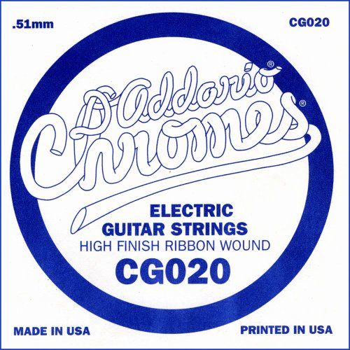 Corda singola D’Addario CG020 per chitarra elettrica, Flat Wound, .020
