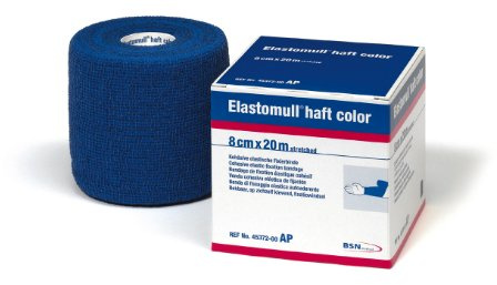 BSN Medical - Benda di fissaggio elastica Elastomull Haft, 20 m x 10 cm, colore: Blu