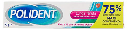 Polident Adesivo per Protesi Dentali, Lunga Tenuta, 70g