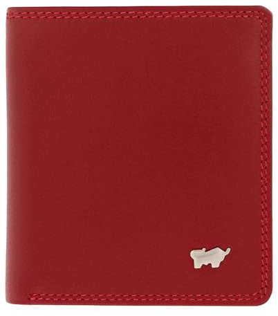 BRAUN BÜFFEL Damen Geldbörse aus echtem Leder Golf 2.0 - Hochformat - Portemonnaie für Frauen - 6 Kartenfächer - Rot