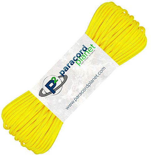 Paracord Planet 850 US Government zertifiziertes Paracord – (Neongelb, 150 m)