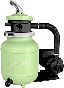 Miganeo 40385 - Impianto filtro a sabbia Dynamic 6500, potenza pompa: 4,5 m, colore: blu, grigio, nero, misura per piscina