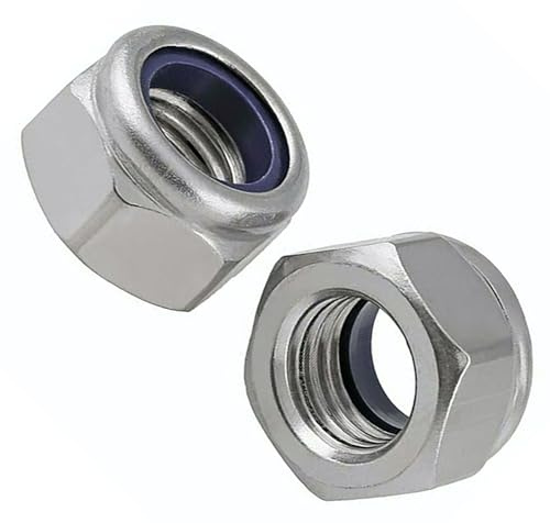 Premium Locking Nuts Nylon insert Lock Nut Steel Nyloc DIN 985 Pack of: 10 Thread Diameter - M18 (18mm) Pitch - 2.5mm