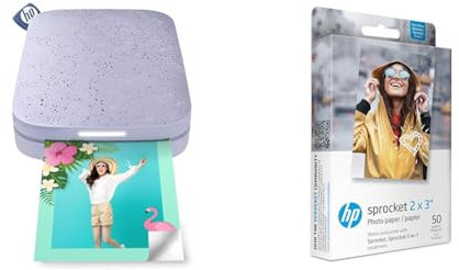 HP Sprocket Portable 2x3 Instant Fotodrucker (lila) Papierpaket