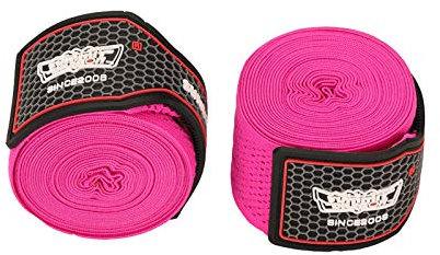 LZQpearl Boxen Handwickel, Elastische Innere Handschuhe Bandagen, Für Kampfsport, Boxen, MMA & Cross Fitness, Männer & Frauen (Pink,5m)