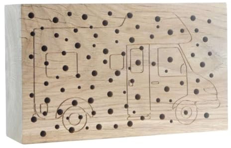 Insektenhotel Wildbienen Camper Nisthilfe Bienen Eiche Massivholz