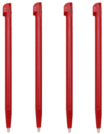 GGZone Lot de 4 stylets de rechange en plastique pour console de jeu Nintendo 2DS Rouge