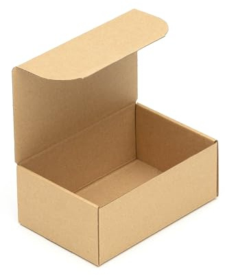 KK Verpackungen Faltschachteln 160 x 105 x 65 mm Braun 1-wellig (Außenmaß 166 x 108 x 68 mm) | 100 Stück, Versandkartons Kartons für Versand als DHL Päckchen S Hermes Päckchen DPD GLS Paketklasse XS