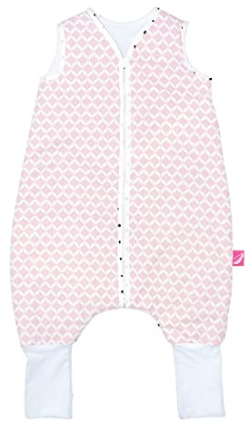 Babyschlafsack aus Baumwolle mit Beinen gefüttert von Motherhood - kuscheliger Babyschlafsack Öko Tex Standard TOG 2, Größe: 1-1,5 Jahre, rosa classics