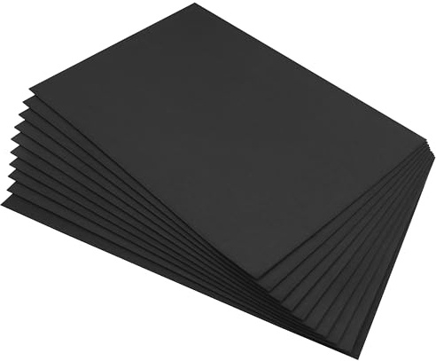 Belle Vous 10er Pack A4 EVA Schaumstoffplatten in Schwarz - L30 x B23cm - 2mm dicke Bastelbögen für Cosplay Halloween Papier Scrapbooking DIY Kunst - Schaumstoff Zuschnitt