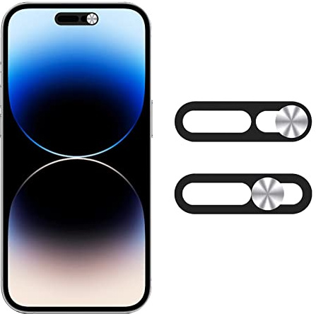 MakLuen Handy-Kamera-Abdeckung, Webcam-Abdeckung für iPhone 14 Pro/Pro Max – Schutz für Privatsphäre und Sicherheit, Gesichtserkennung kompatibel, Silber