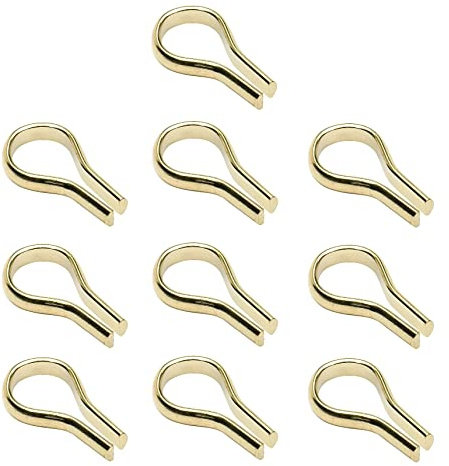 TERF® Traditional Banjo Style Electro Brass Bookcase Furniture Shelf Support Stud for Kitchen Cabinet Wardrobe Bookcase - Pack of 10