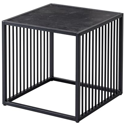 Beistelltisch ARCHITECTURE 40cm - schwarz - MDF - Besonderer Blickfang | Als Beistelltisch nutzbar, minimalistischer Stil, stabile Konstruktion, 20 kg Belastbarkeit, Ablagefläche, Metallgestell