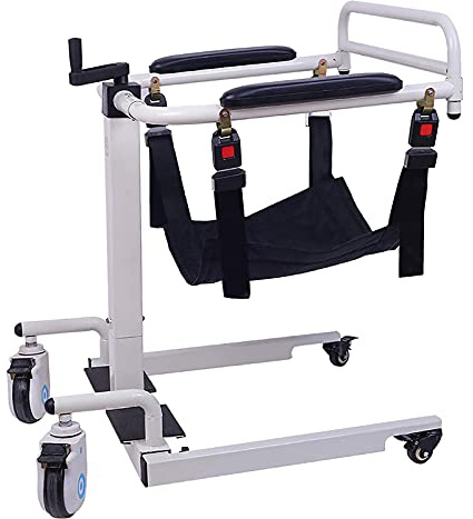 Elevador de Pacientes Multifuncional para Silla de Ruedas de Acero 3 en 1, para Cuidado de Personas Mayores y discapacitadas, con 2 Cojines, Carga máxima de 264 Libras
