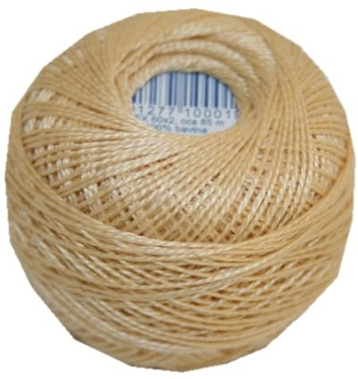 PERLOVKA Kreuzstichgarn Baumwolle Perlgarn 10g 85m beige (7212)