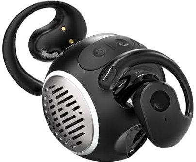 Bluetooth Headphones,2-in-1 Open Ear Headphones & Speakers,Clip on Headphones Wireless with Earhooks,Noise Cancelling On Ear Headphones,Sports Running Wireless Bluetooth Earbuds,for Sport/Work/Camping