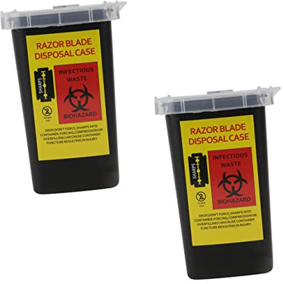 MERRYHAPY 2piezas Caja Para Almacenaje De Cuchillas De Afeitar Resistentes Diseño Compacto y Portátil Para Barberos y Uso Doméstico Recipiente Seguro Para Desechos Punzantes Caja Ecológica