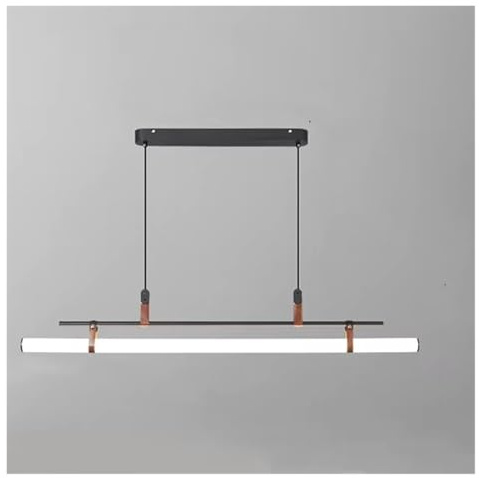 Genérico Lámpara colgante de comedor minimalista, tira larga LED, luz suspendida, diseño moderno, estilo tubo, luminaria for mesa de estudio y oficina,Lámpara de araña