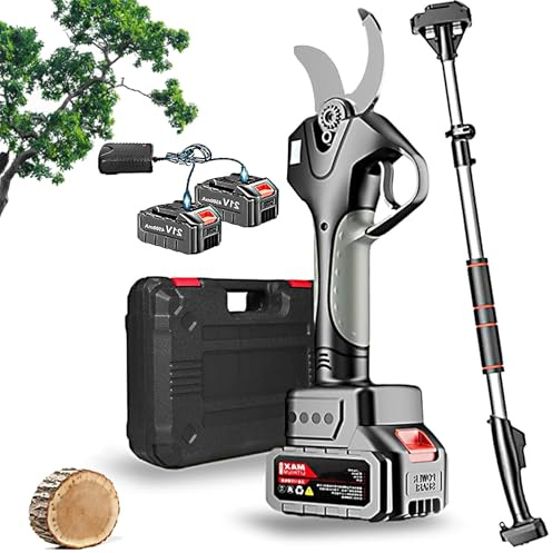 Tijeras De Podar Profesionales InaláMbricas, Tijeras De Podar EléCtricas Para JardíN De 50 Mm Con PéRtiga TelescóPica De 2,1 M, Tijeras De Podar De Largo Alcance Con,Battery1