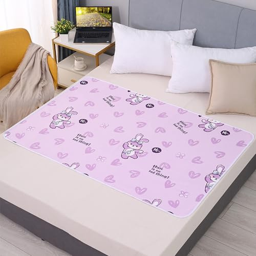 Bettunterlage Wasserdicht Kinder, Inkontinenz Bettunterlage Waschbar, Beidseitig Verwendbar, für Einzel-, Kleinkinder- und Kinderbetten, Doppelbetten (G, 100 * 150cm)