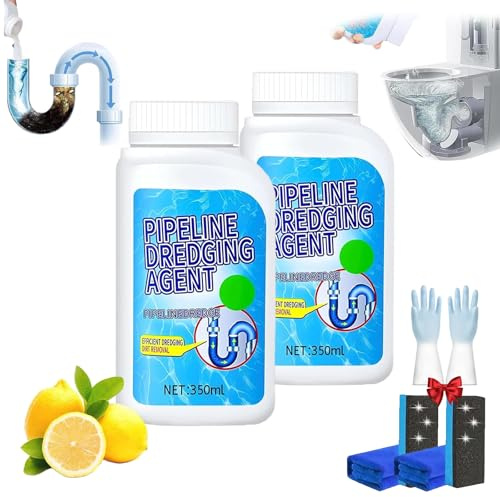 Potente agente di dragaggio per tubazioni di cucina e servizi igienici, Delighteal, detergente per scarichi 2025, detergente multiuso per tubazioni, facile da usare (2 pezzi)