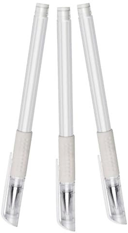 VICASKY 3 Stück Weißer Bestickter Augenbrauenstift aus Kunststoff mit Langer Lebensdauer und Einfacher Bedienung als Positionszuordnungstool für Professionelles Augenbrauen Make Up
