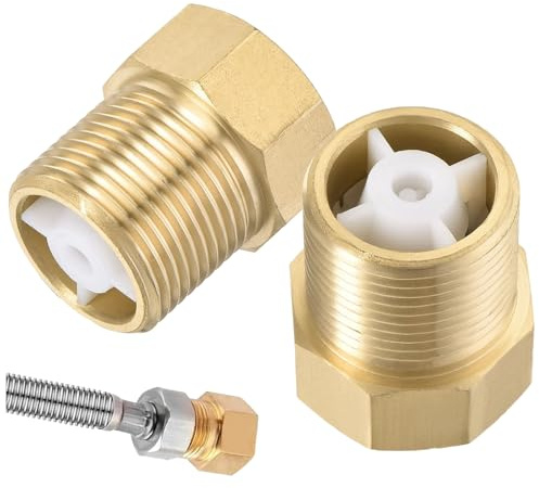 Jiavlyx 2 Stück Messing Rückschlagventil 1 Zoll, DN25 Rückflussverhinderer Mit Innengewinde Und Außengewinde, 1 Zoll Rückschlagventil Abwasser, Für Pumpe, Garten, Waschmaschine, Fass