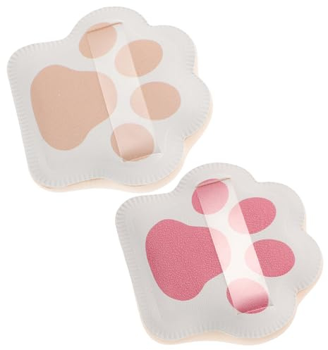 STOBAZA 2 pezzi Puff Cipria Cushion per Trucco Viso Spugne Fondotinta Impronta Zampa Morbide per Polveri Bagnate e Asciutte Applicatori Make Up Uniformi per Uso Quotidiano e Occasioni