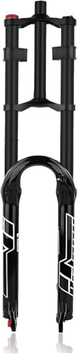 Caimcie 27,5/29 Mountainbike-Federgabel, Doppelschultergabel, einstellbare Zugstufe, manuelle Arretierung, Schnellspanner 9x100 mm, Scheibenbremse, einstellbare Zugstufe A,27.5in