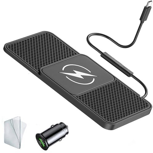 JKDfghF Induktive Ladestation Auto für Mercedes Benz EQB X243 2021-2022 2023 2024 2025, 20W Rutschfestes Kabelloses Autoladegerät, Kabelloser Handy Ladegerät, Universelles Induktionsladegerät