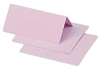 Clairefontaine 75013C - Paquet de 25 Marque-Places - Format 8,5x8cm - 210g/m² - Coloris Rose Dragée - Invitation Evènements et Correspondance - Gamme Pollen - Papier Premium Lisse