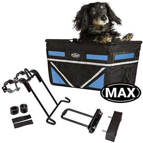 TRAVELIN K9 Pet-Pilot MAX hundcykelkorg | 8 färgalternativ för din cykel (neonblå)