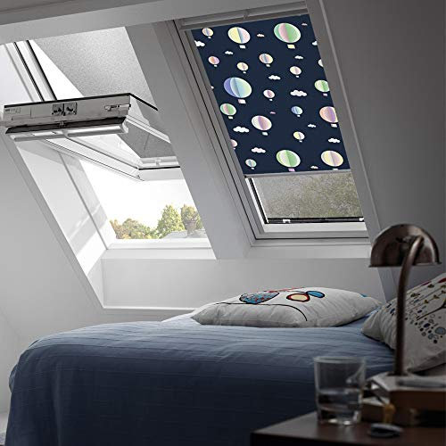VELUX Original Verdunkelungsrollo Rollo für GGL, GHL, GTL, GPL, GGU, GHU, GTU, GPU/SK08/Stofffarbe Disney 4666/Heißluftballons/DKL SK08 4666S