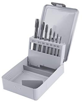 GSR PROFI Maschinengewindebohrer Satz M3 - M12, Gewindeschneider für Edelstähle DIN 371/376 HSSE-VAP, Durchgangsloch, Kernloch, HSSE Metallbohrer Set