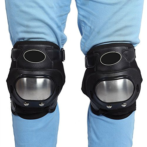 EBTOOLS Für Ginocchiere Moto - 2 Stück Edelstahl Motorrad Motocross Atv Erwachsenen Knieschützer Leggings Schutz Rüstung Set