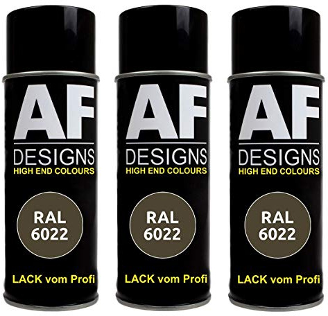 Alex Flittner Designs Spraydose RAL6022 BRAUNOLIV glänzend, glänzend | 3x RAL Lackspray Autolack Buntlack Spraydose RAL6022 BRAUNOLIV glänzend