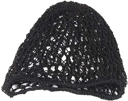 Haarnetz im Vintage-Stil, elastisch, doppellagig, Schwarz