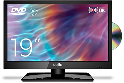 Cello C1920FS - TV/DVD LED de 19 Pulgadas, con Receptor de satélite, Modelo 2020, Fabricado en el Reino Unido, Color Negro