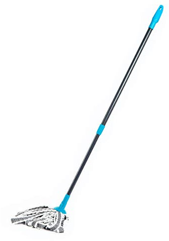 Beldray AntiBac Telescopic Floor Mop with Replacement Mop Head, Treated with Anti-Bac Protection, 127 cm Extendable Handle, Super Absorbent, Blue