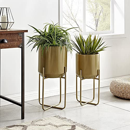 FirsTime & Co. Planters, Metal, Gold, 23.5 in. x 11 in