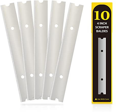 EHDIS 10 Stück Ersatzklinge für Schaber 100mm, Klinge für Fenster, Tapetenschaber Klingen, Kohlenstoffstahl